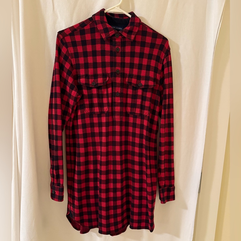 Women’s Ralph Lauren Buffalo Check Flannel Shirt Dress